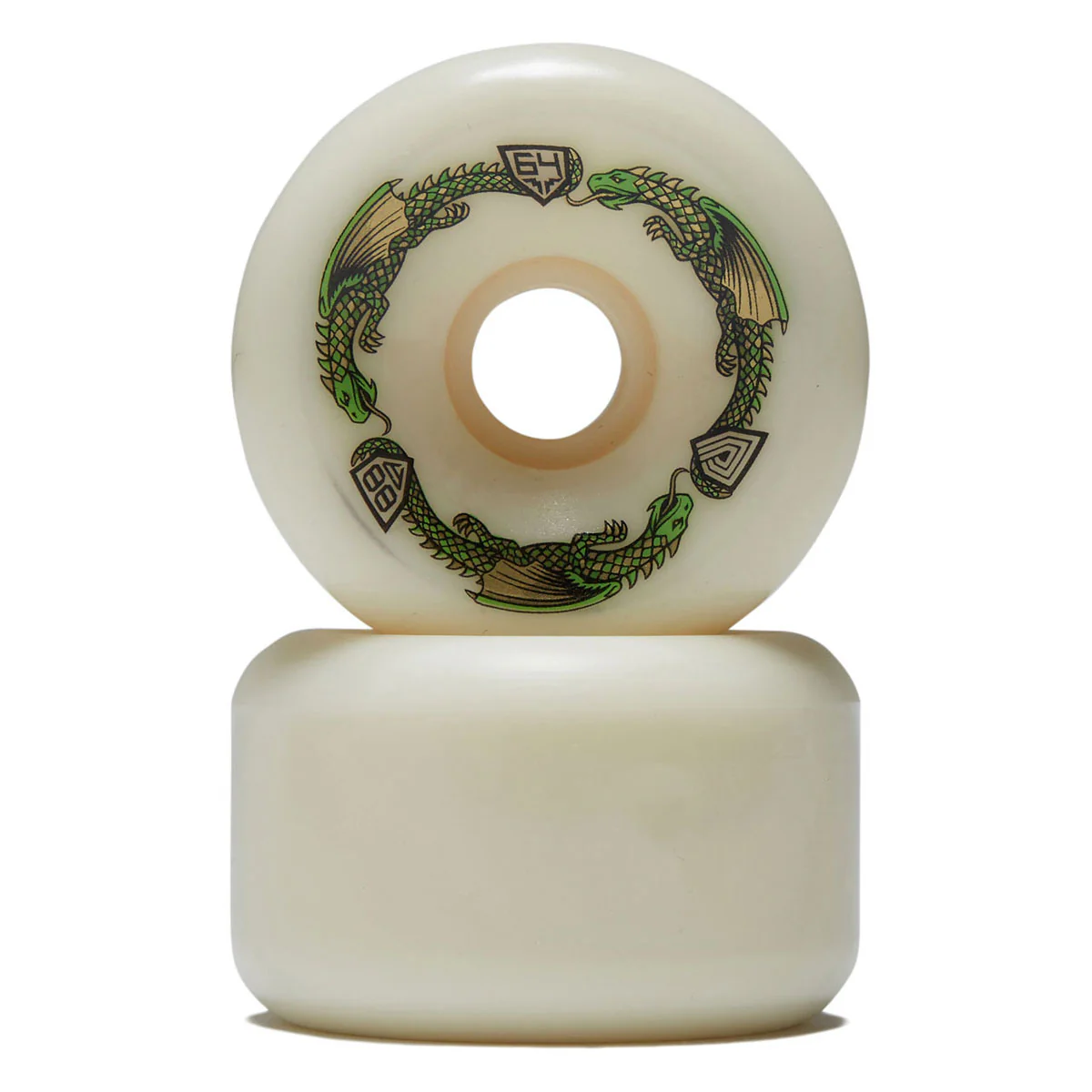 Powell-Peralta Dragon Formula 88a BOM Skateboard Wheels - Off White II - 64mm - Image 2