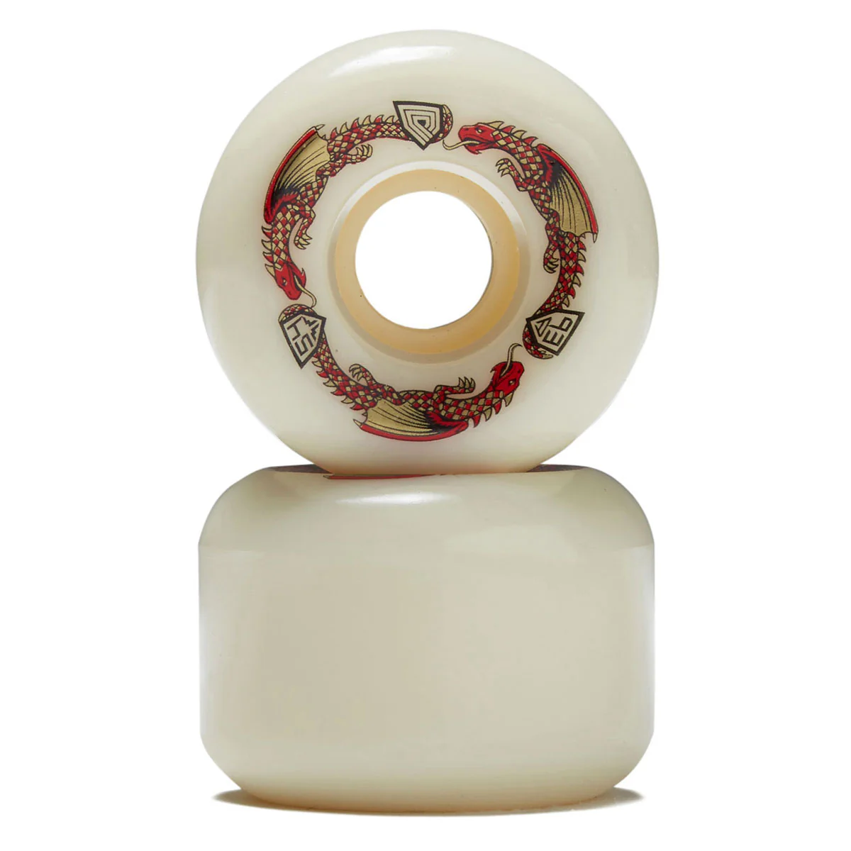 Powell-Peralta Dragon Formula 93a A2 Skateboard Wheels - Off White II - 54mm - Image 2