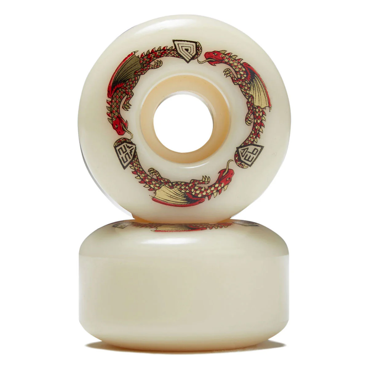Powell-Peralta Dragon Formula 93a V1 Skateboard Wheels - Off White - 52mm - Image 2