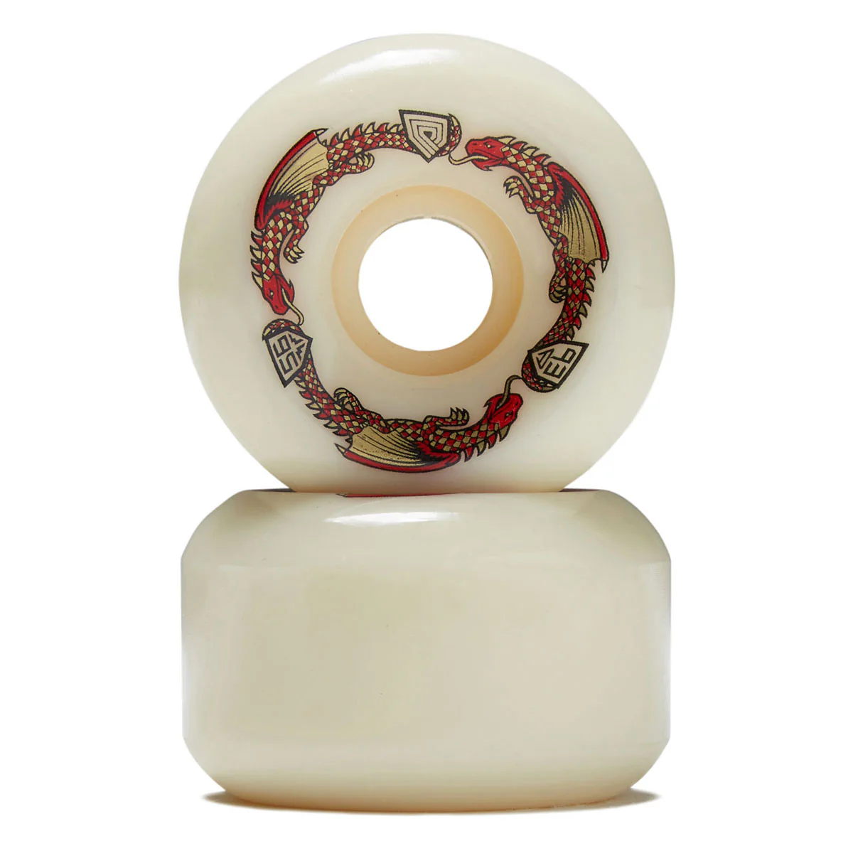 Powell-Peralta Dragon Formula 93a V6 Skateboard Wheels - Off White - 56mm - Image 2
