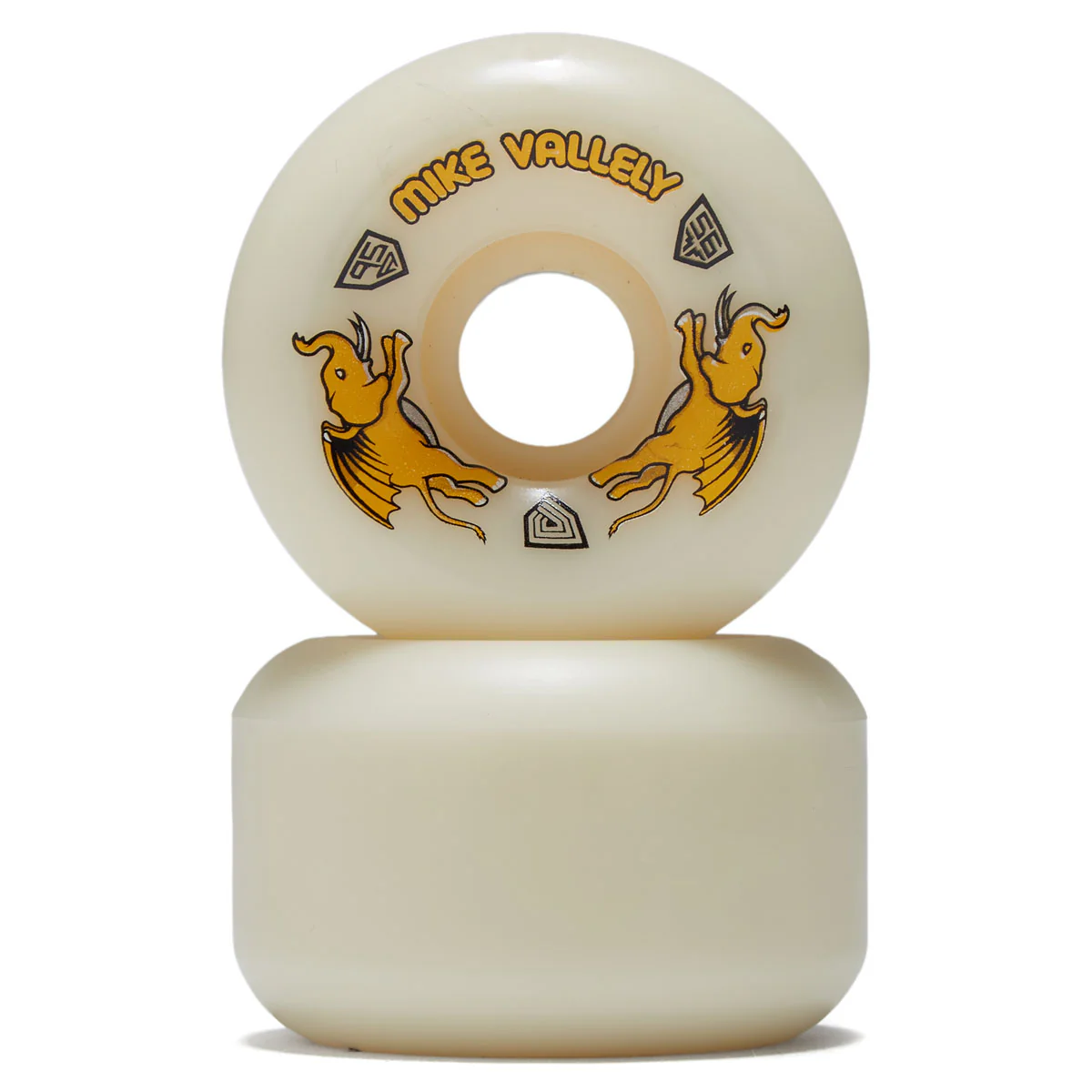 Powell-Peralta Dragon Formula Mike Vallely 95a V6 Skateboard Wheels - Off White - 56mm - Image 2