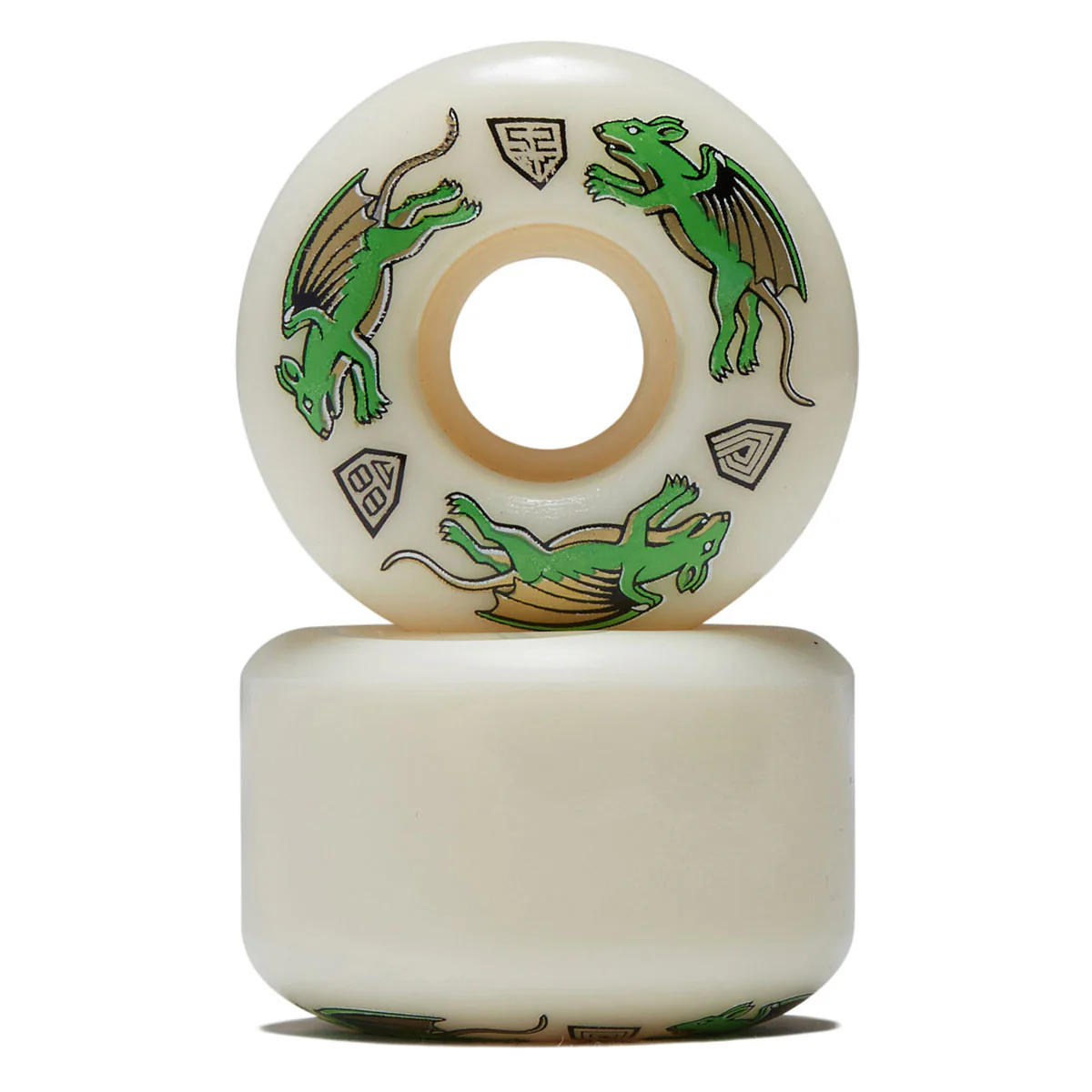 Powell-Peralta Dragon Formula Nano Rat 88a AV4 Skateboard Wheels - Off White - 52mm - Image 2