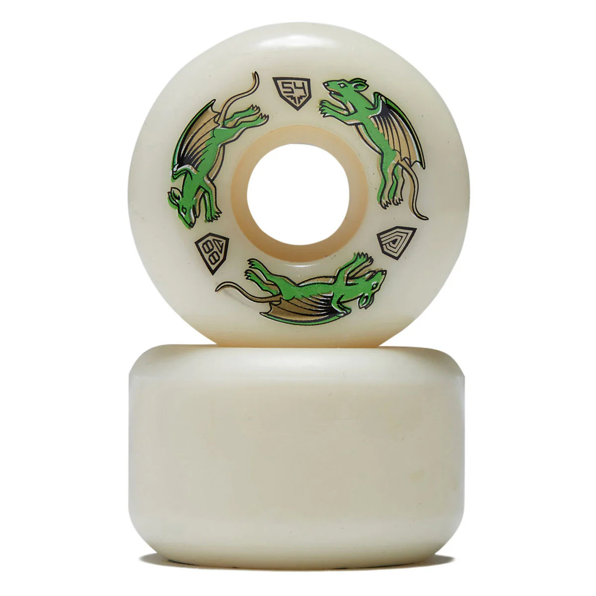 Powell-Peralta Dragon Formula Nano Rat 88a AV6 Skateboard Wheels - Off White - 54mm - Image 2