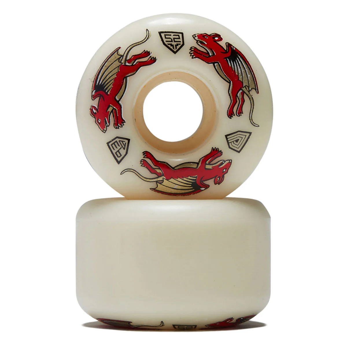 Powell-Peralta Dragon Formula Nano Rat 93a V4 Skateboard Wheels - Off White - 52mm - Image 2