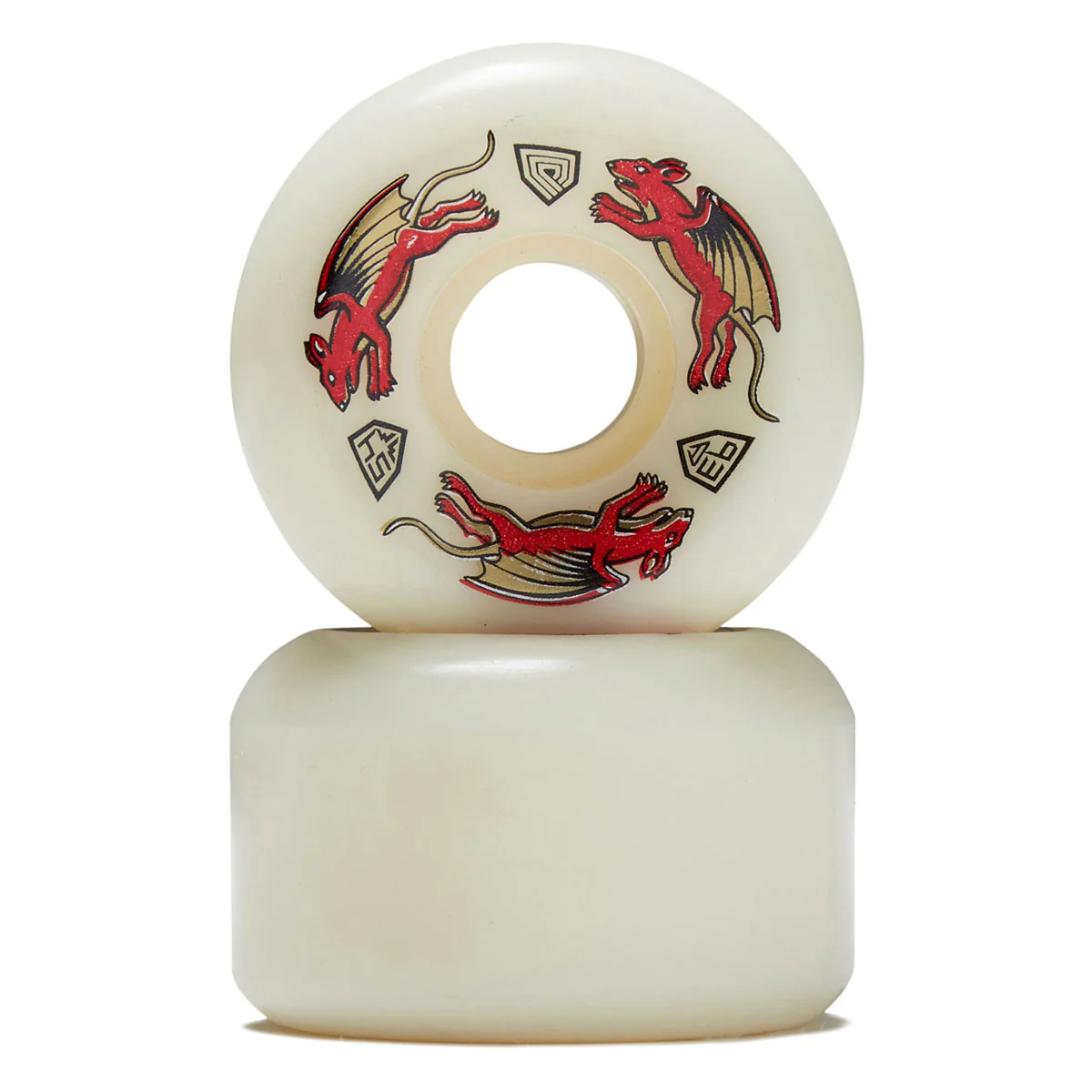 Powell-Peralta Dragon Formula Nano Rat 93a V4 Skateboard Wheels - Off White - 54mm - Image 2
