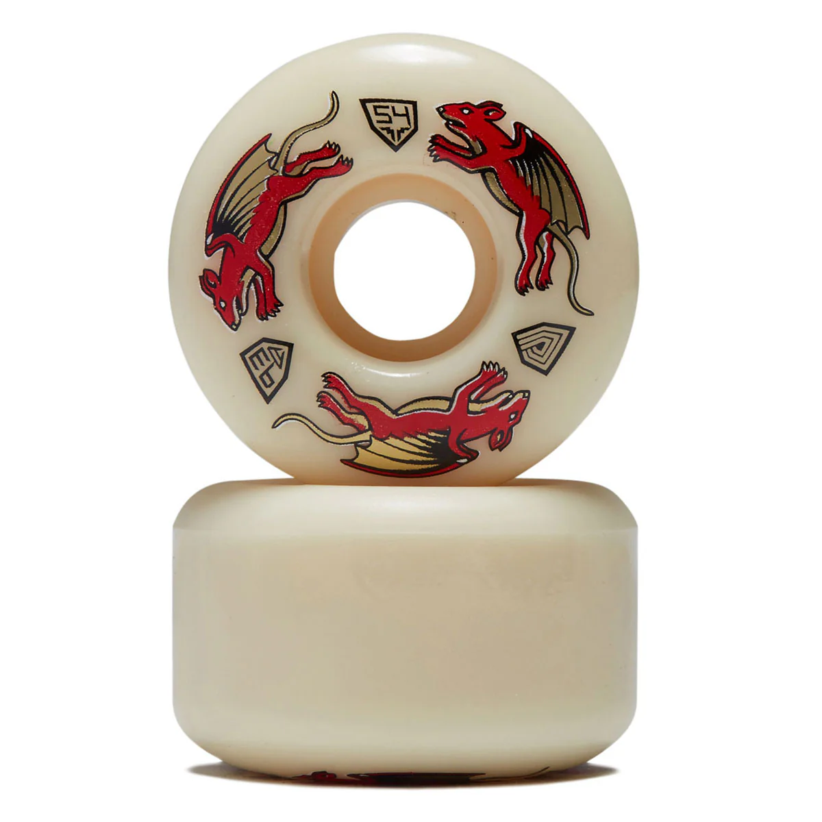 Powell-Peralta Dragon Formula Nano Rat 93a V6 Skateboard Wheels - Off White - 54mm - Image 2
