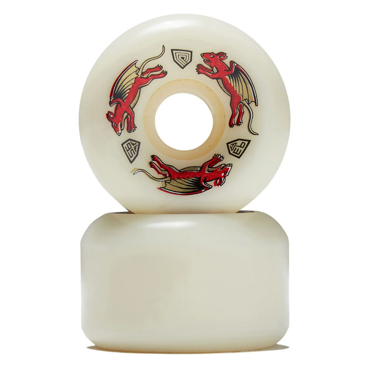 Powell-Peralta Dragon Formula Nano Rat 93a V6 Skateboard Wheels - Off White - 56mm - Image 2