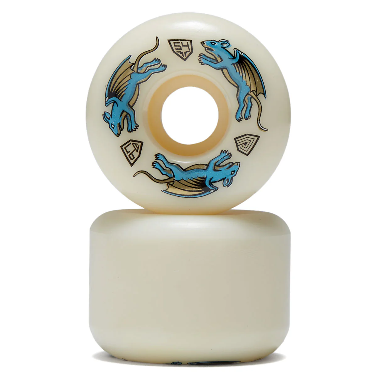 Powell-Peralta Dragon Formula Nano Rat 97a AA2 Skateboard Wheels - Off White - 54mm - Image 2
