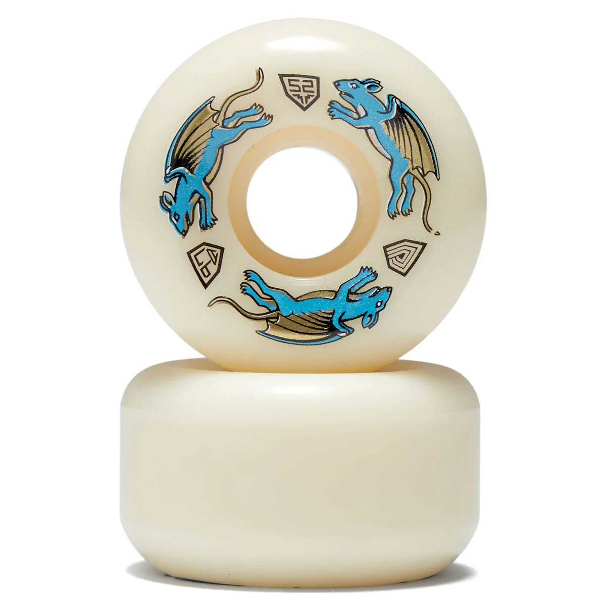 Powell-Peralta Dragon Formula Nano Rat 97a AV5 Skateboard Wheels - Off White - 52mm - Image 2