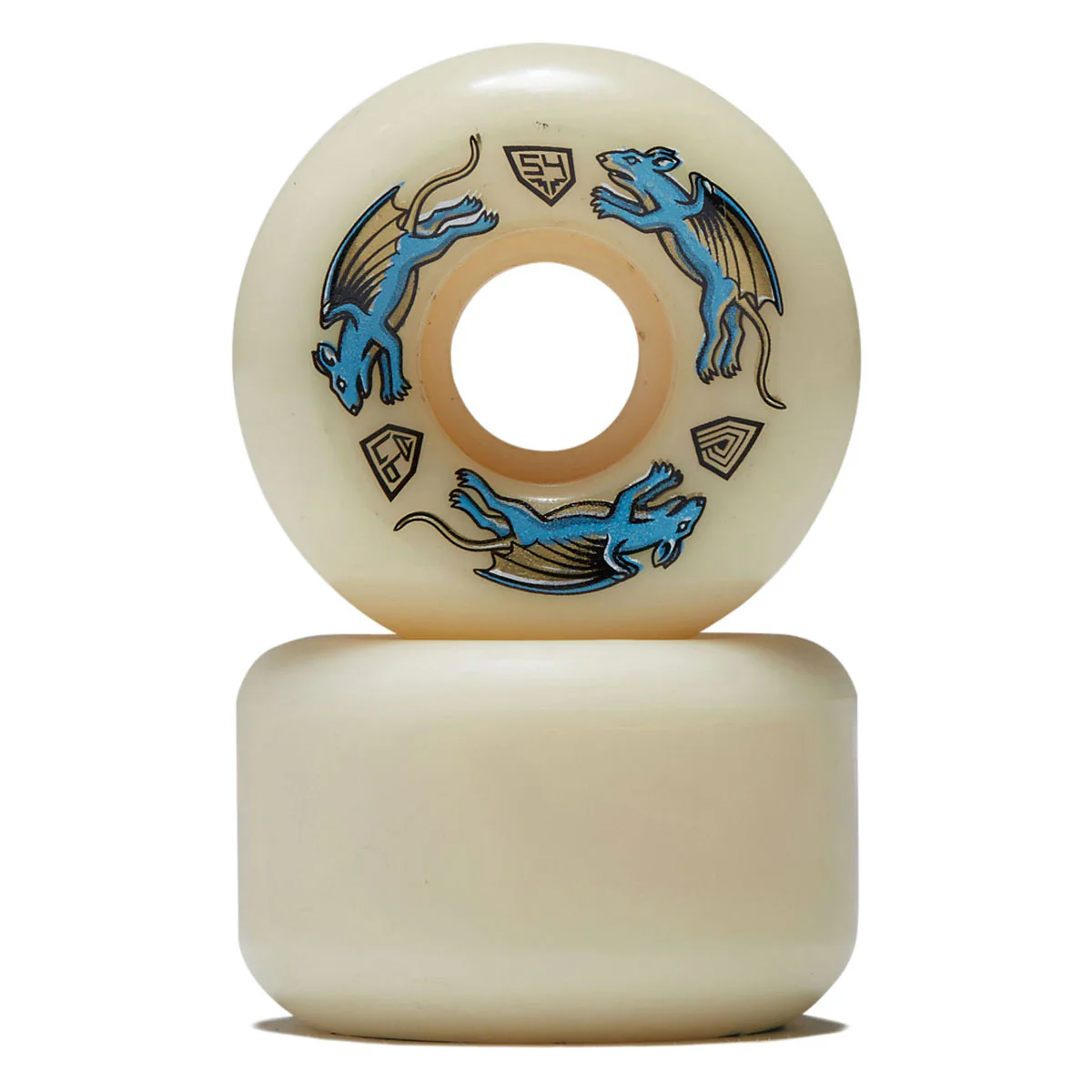 Powell-Peralta Dragon Formula Nano Rat 97a AV6 Skateboard Wheels - Off White - 54mm - Image 2