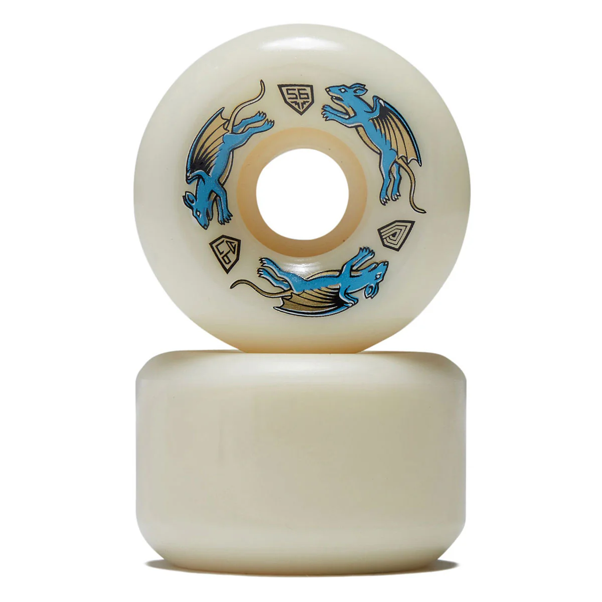 Powell-Peralta Dragon Formula Nano Rat 97a AV6 Skateboard Wheels - Off White - 56mm - Image 2