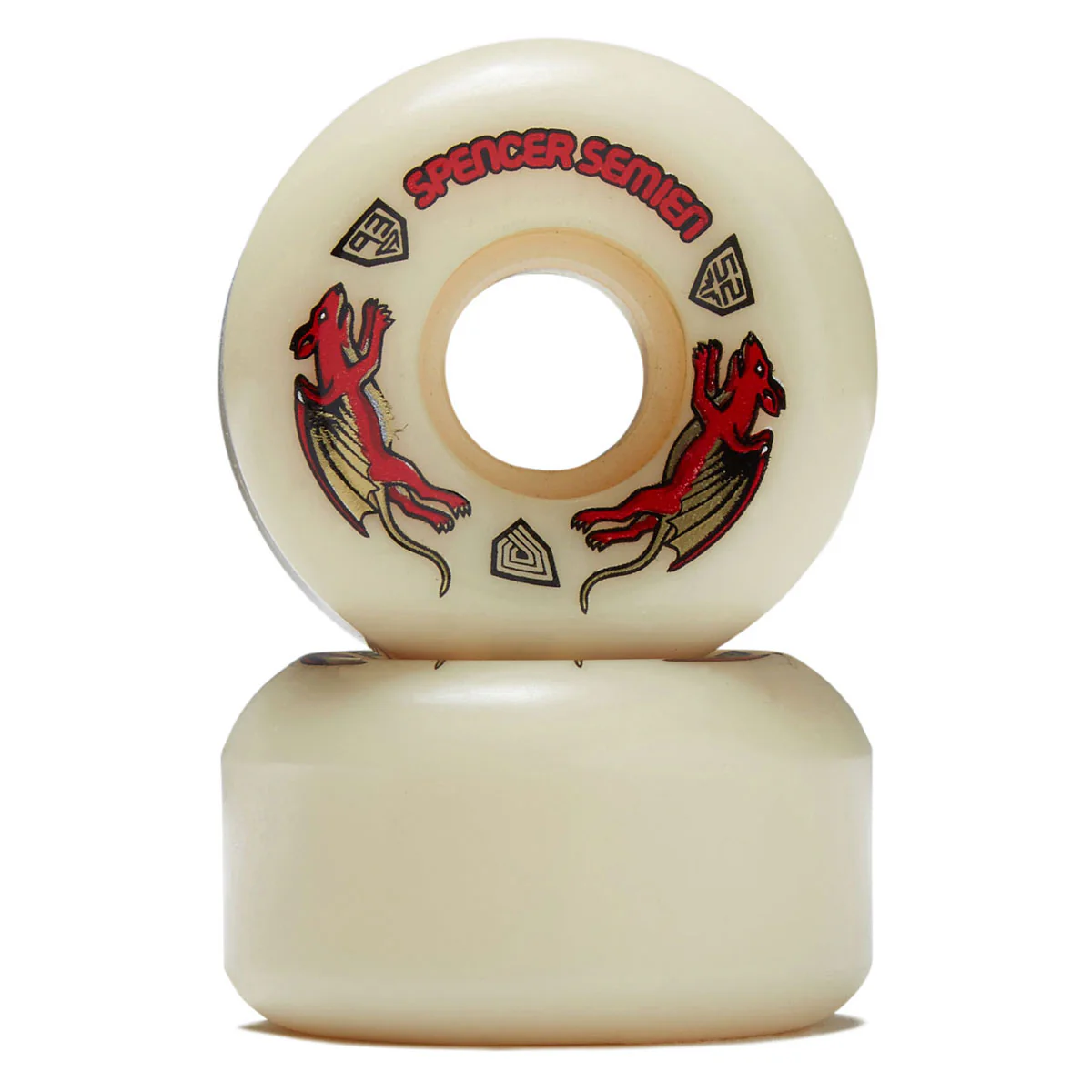 Powell-Peralta Dragon Formula Nano Rat Spencer Semien 93a V5 Skateboard Wheels - Off White - 50mm - Image 2