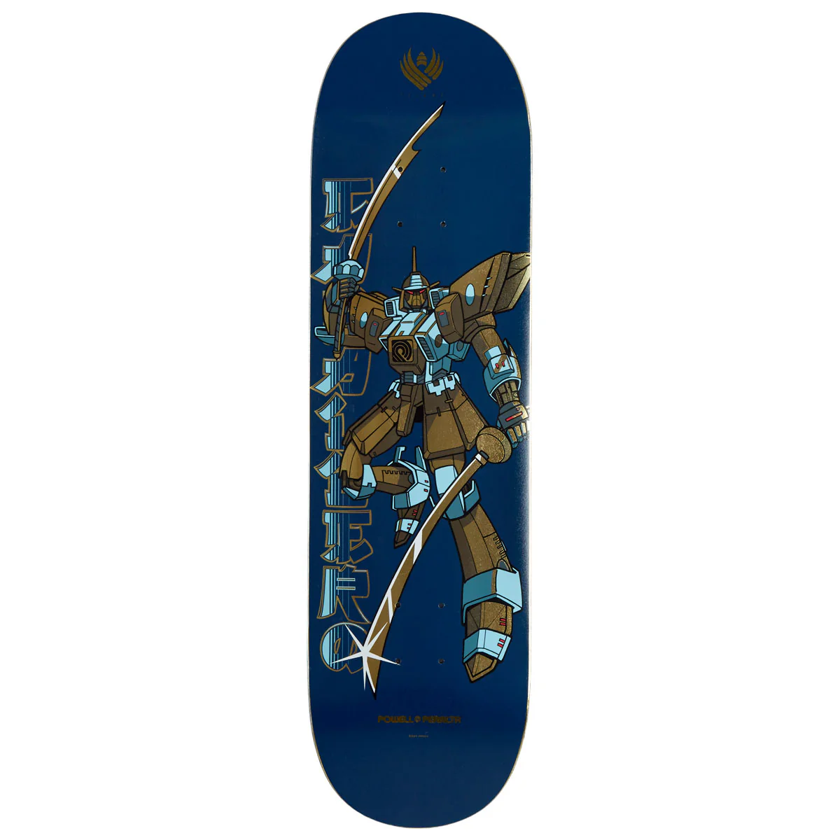 Powell-Peralta Flight Steve Caballero Gundam Skateboard Deck - Blue/Gold Foil - 8.50"