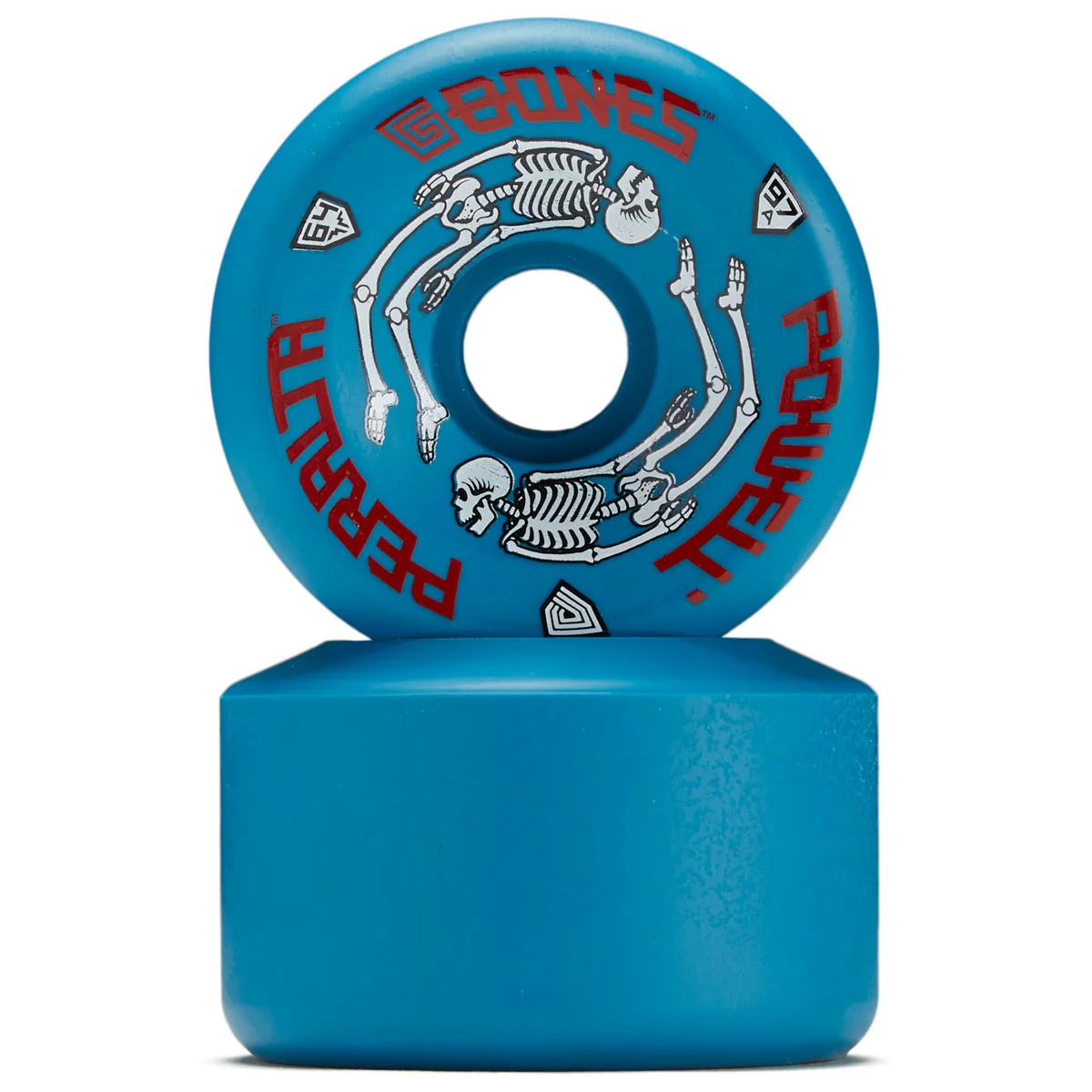 Powell-Peralta G Bones 97A Skateboard Wheels - Blue - 64mm - Image 2