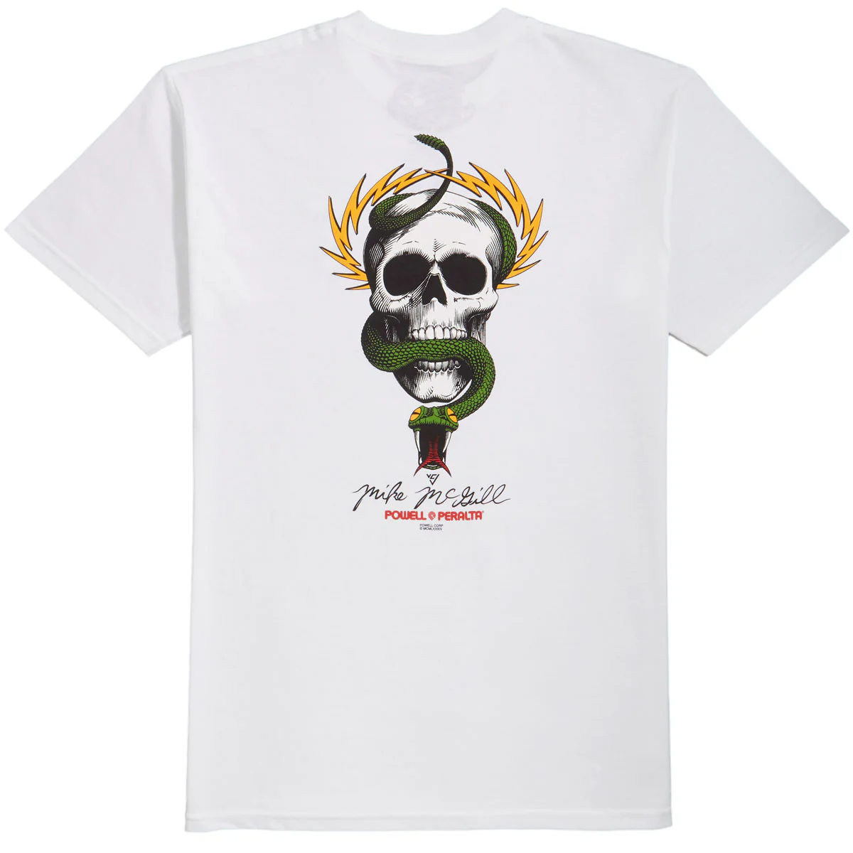 Powell-Peralta McGill Skull and Snake T-Shirt - White - Image 2