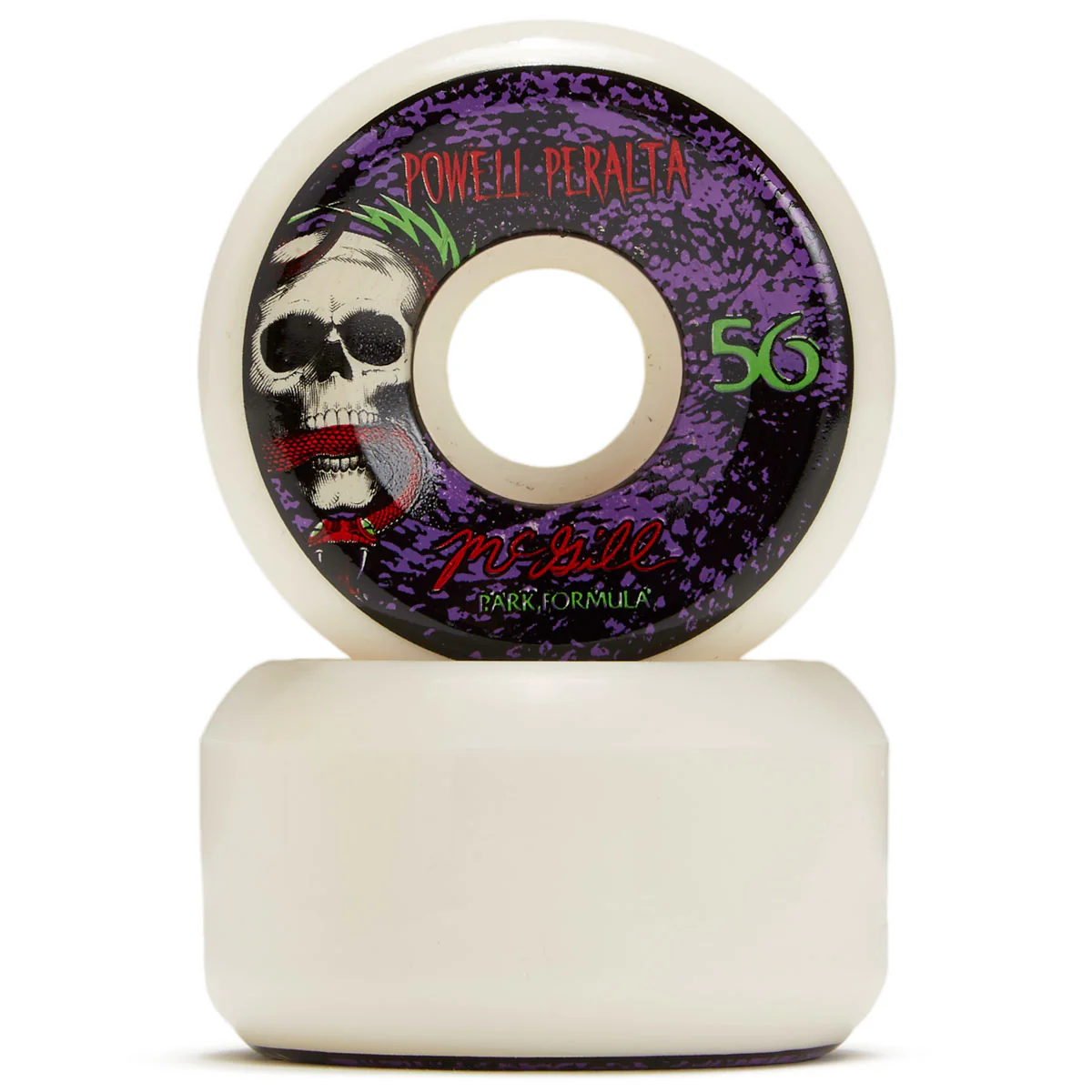 Powell-Peralta McGill Skull & Snake 103A Skateboard Wheels - White - 56mm - Image 2