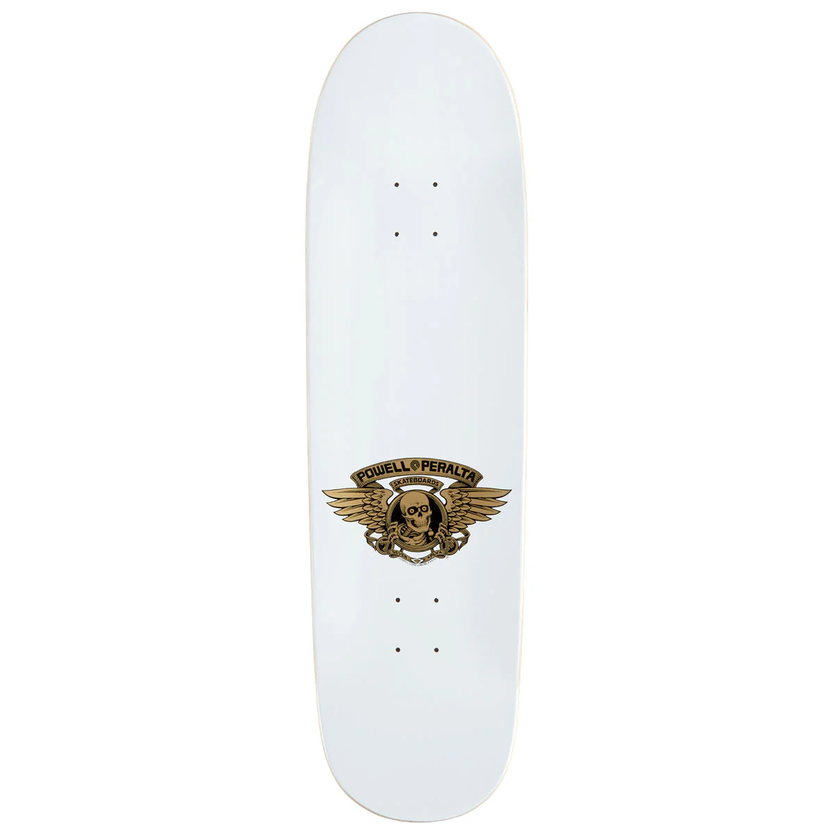 Powell-Peralta Nitro Hot Rod Flames OG 24 Skateboard Deck - White/Gold Foil - 9.375" - Image 2