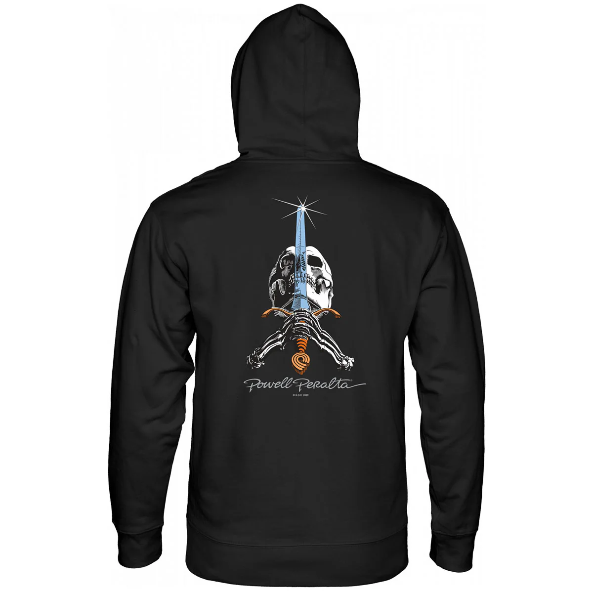 Powell-Peralta Skull And Sword Hoodie - Black - Image 2