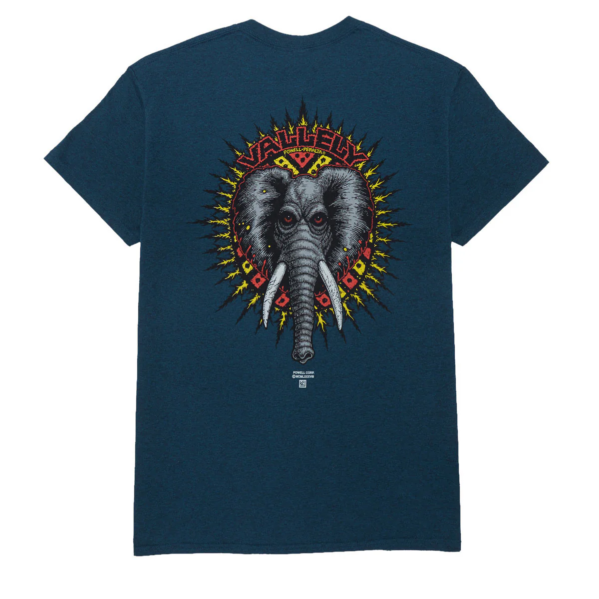 Powell-Peralta Vallely Elephant T-Shirt - Midnight Teal - Image 2