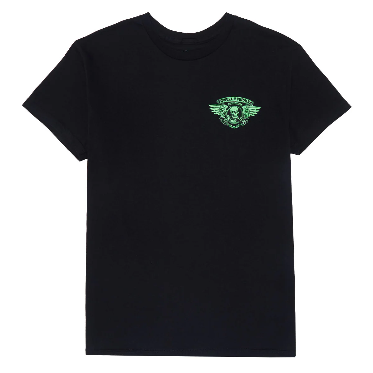 Powell-Peralta Winged Ripper T-Shirt - Blacklight Green/Black - Image 2