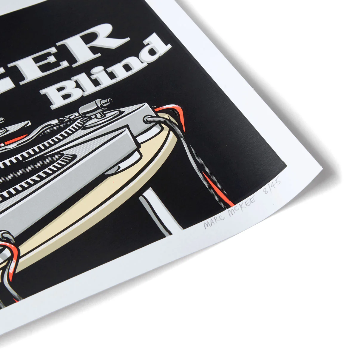 Pragmatic Prints x Blind Ronnie Creager Mixmaster Print - Red/Silver - Image 2