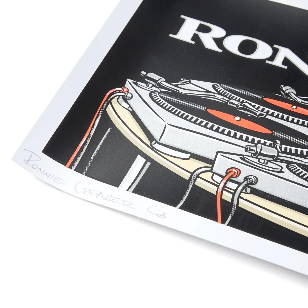 Pragmatic Prints x Blind Ronnie Creager Mixmaster Print - Red/Silver - Image 3
