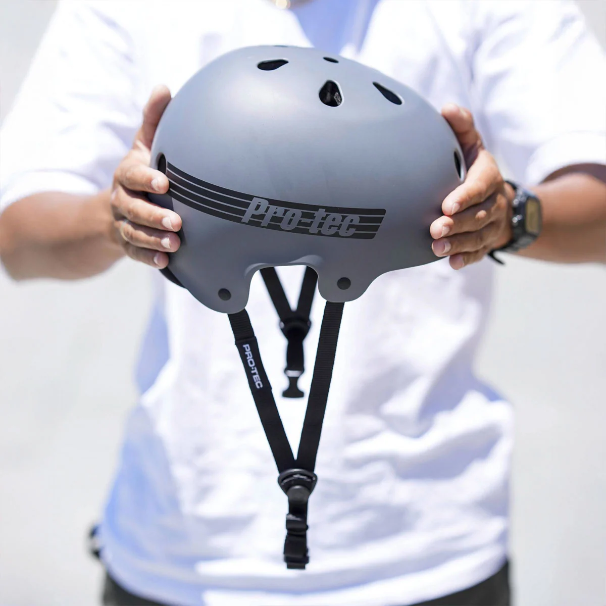 Pro-Tec Old School Low Pro Asia Fit Helmet - Grey Matte - Image 5