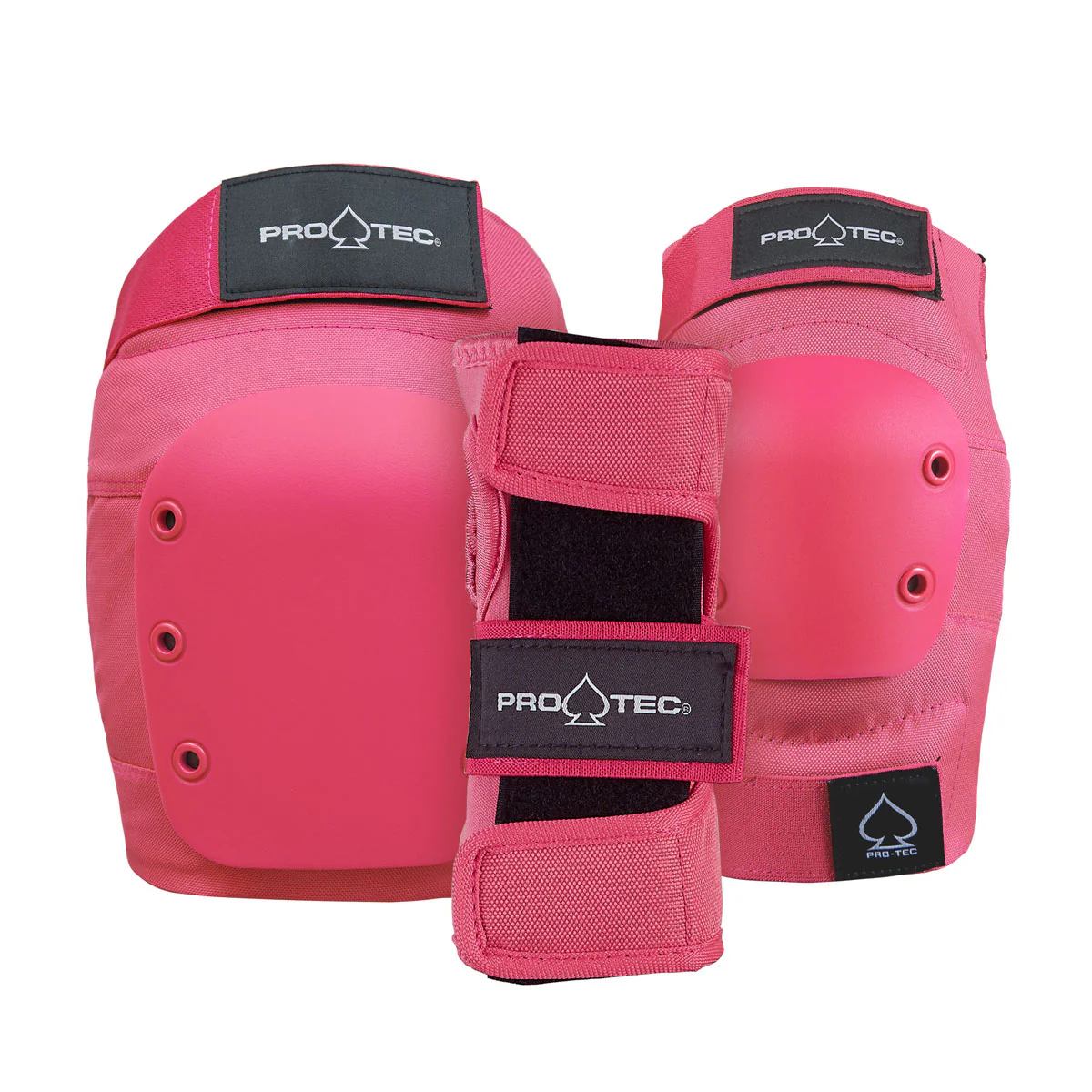 Pro-Tec Street Adult 3 Pack Open Back Set Of Pads - Pink