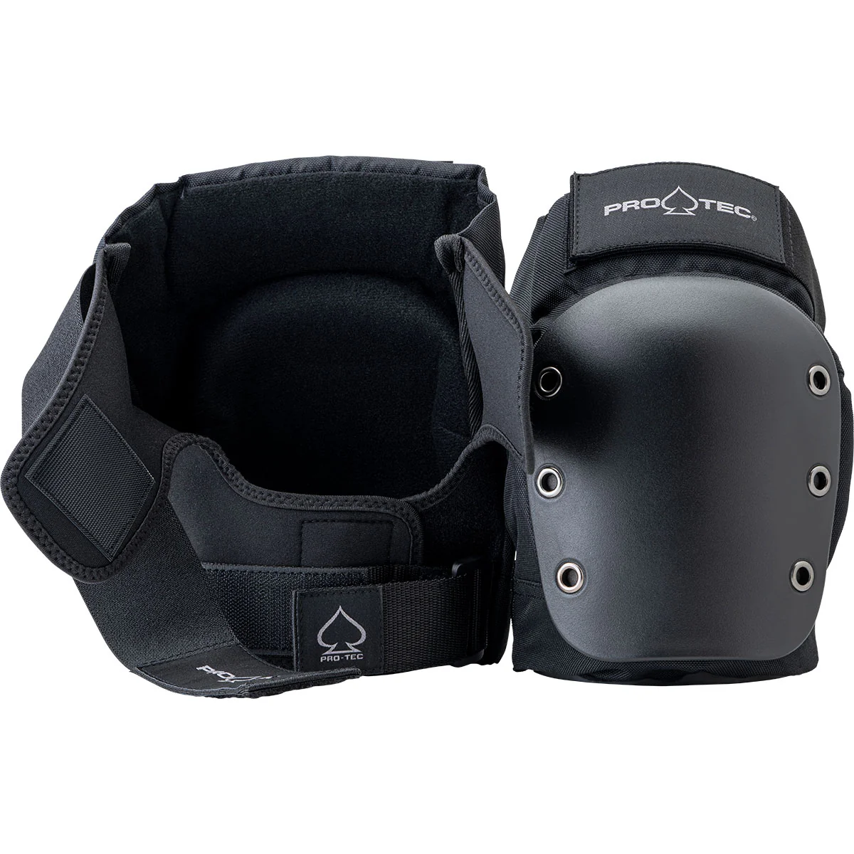 Pro-Tec Street Knee Open Back Pads - Black - Image 2