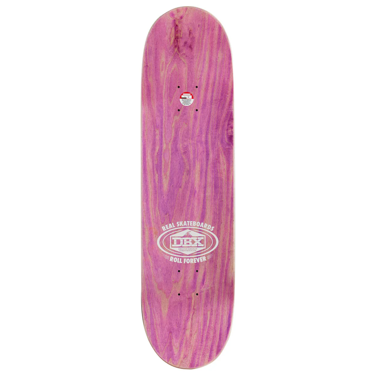 Real DBX Oval Skateboard Deck - Purple Foil - 8.38" - Image 2