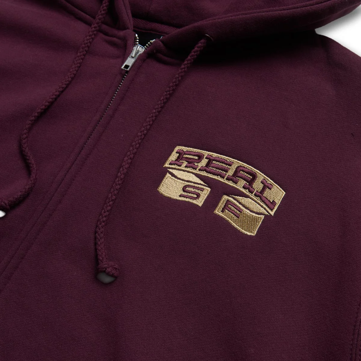 Real Muni Emb Hoodie - Maroon - Image 2