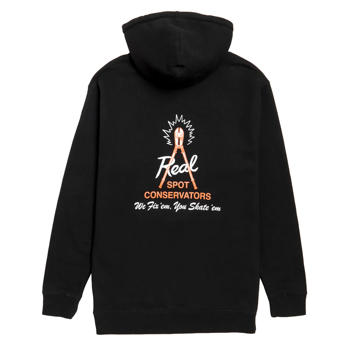 Real Spot Conservators Hoodie - Black/White/Orange - Image 2