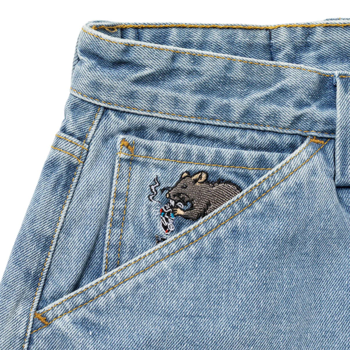 Real Street Cleaner Shorts - Light Bleached Wash - Image 3