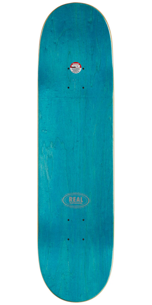 Real Team Classic Oval Skateboard Deck - Black - 8.25" - Image 2