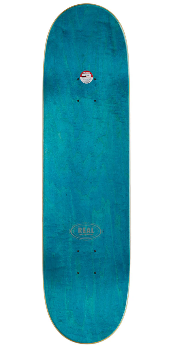 Real Team Classic Oval Skateboard Deck - White - 8.38" - Image 2