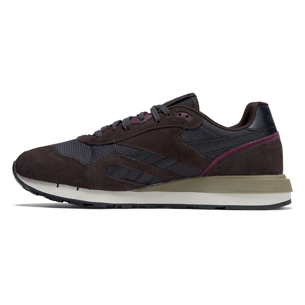 Reebok Classic Nylon 89 Shoes - Washed Black/Black/Black Cherry - Image 2