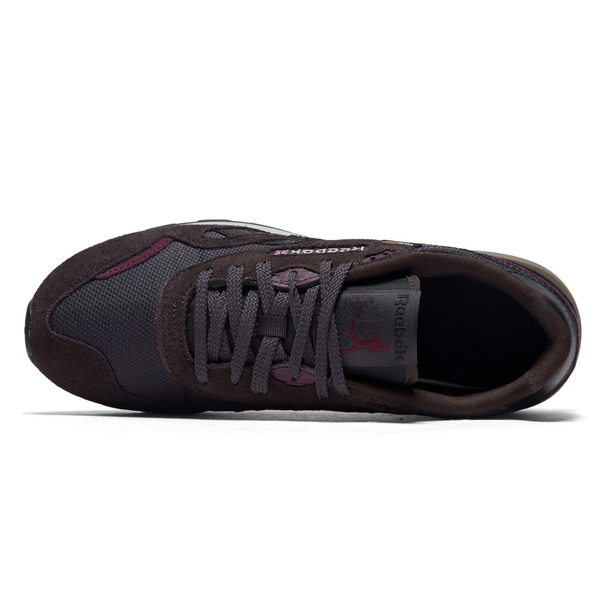 Reebok Classic Nylon 89 Shoes - Washed Black/Black/Black Cherry - Image 3