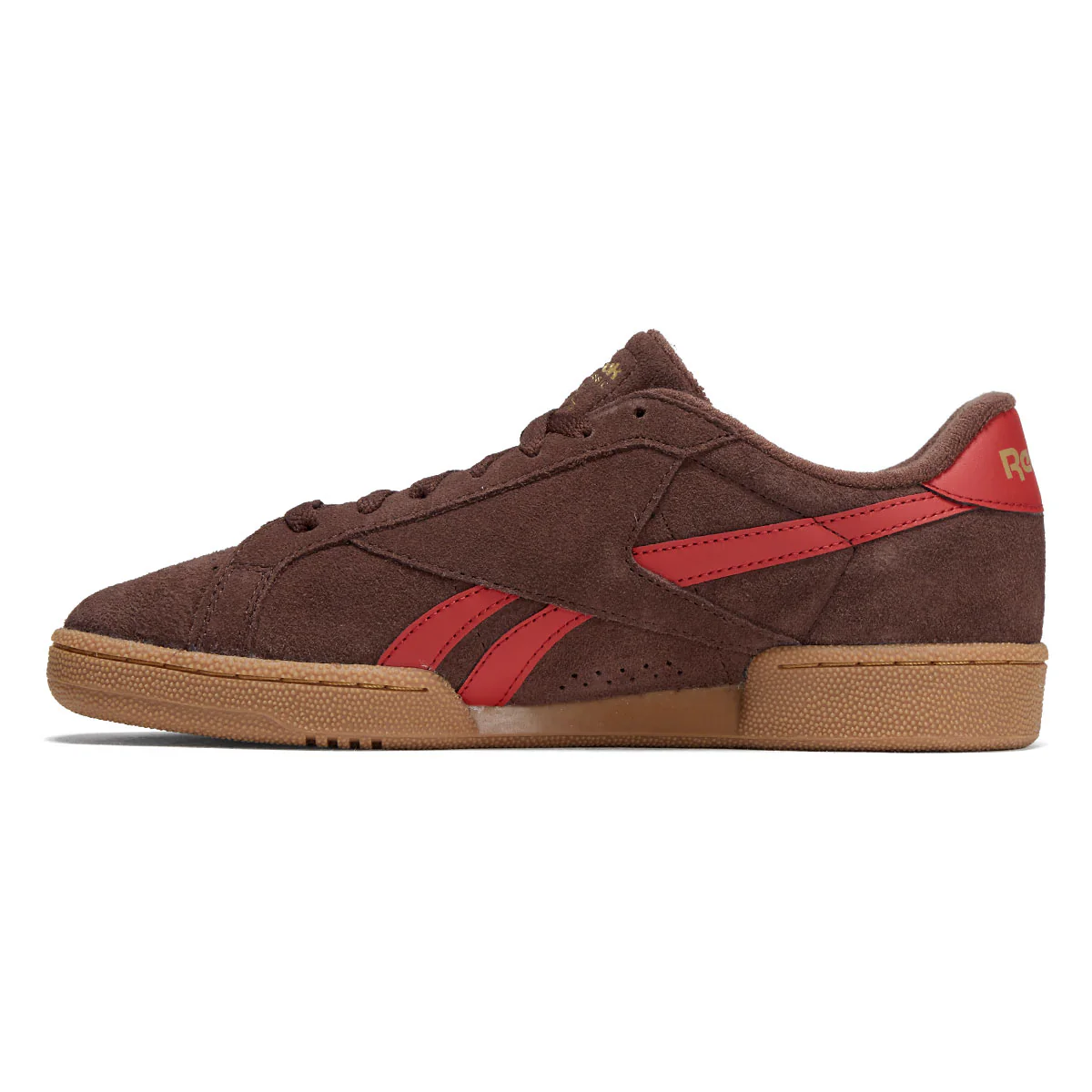 Reebok Club C Grounds UK Shoes - Campus Brown/Vector Red/Gum - Image 2