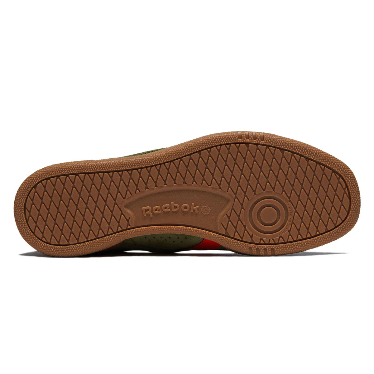 Reebok Club C Grounds UK Shoes - Deep Olive/Pump Orange/Gum - Image 4