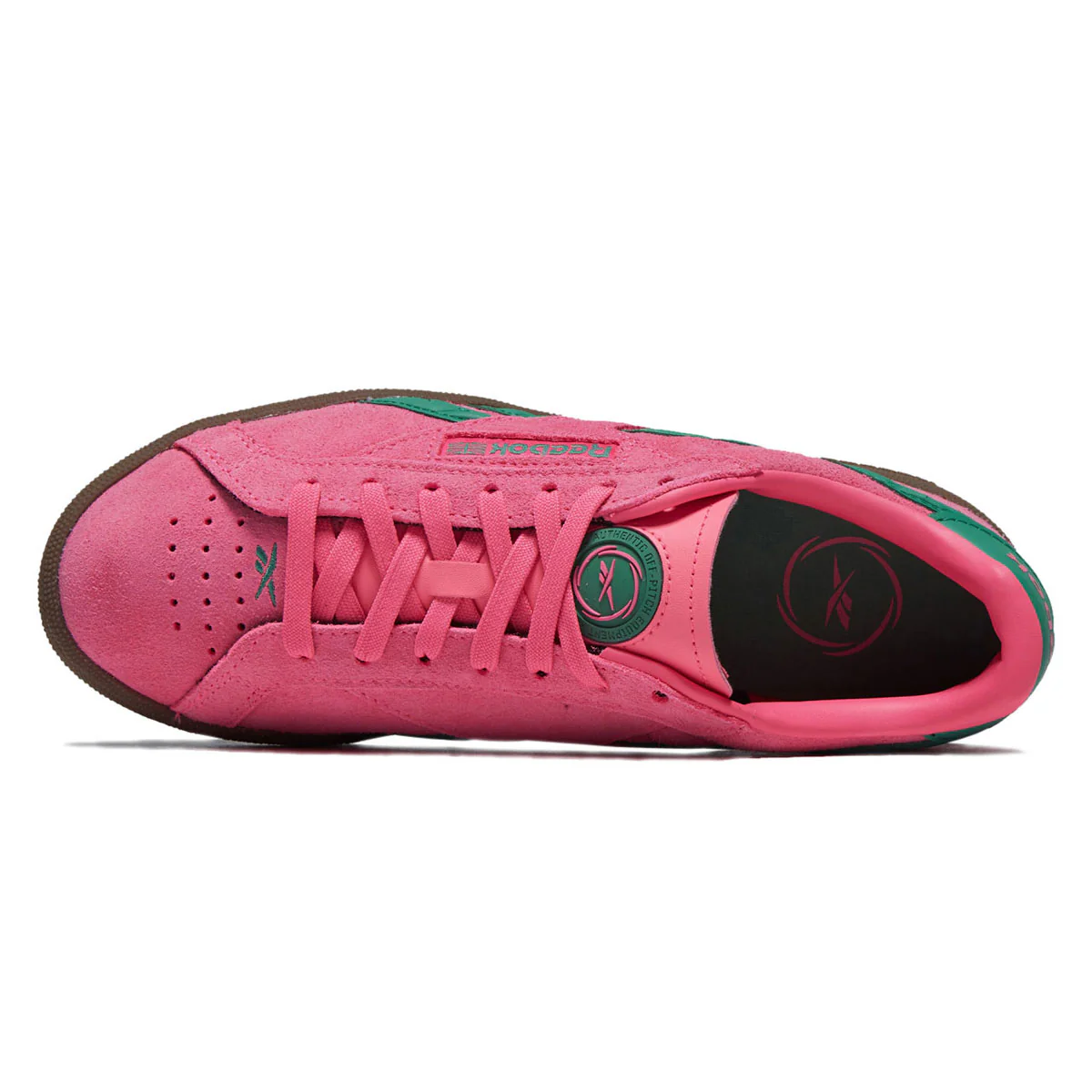 Reebok Womens Club C Grounds UK Shoes - Atomic Pink/Upgrade Green/Gum - Image 3