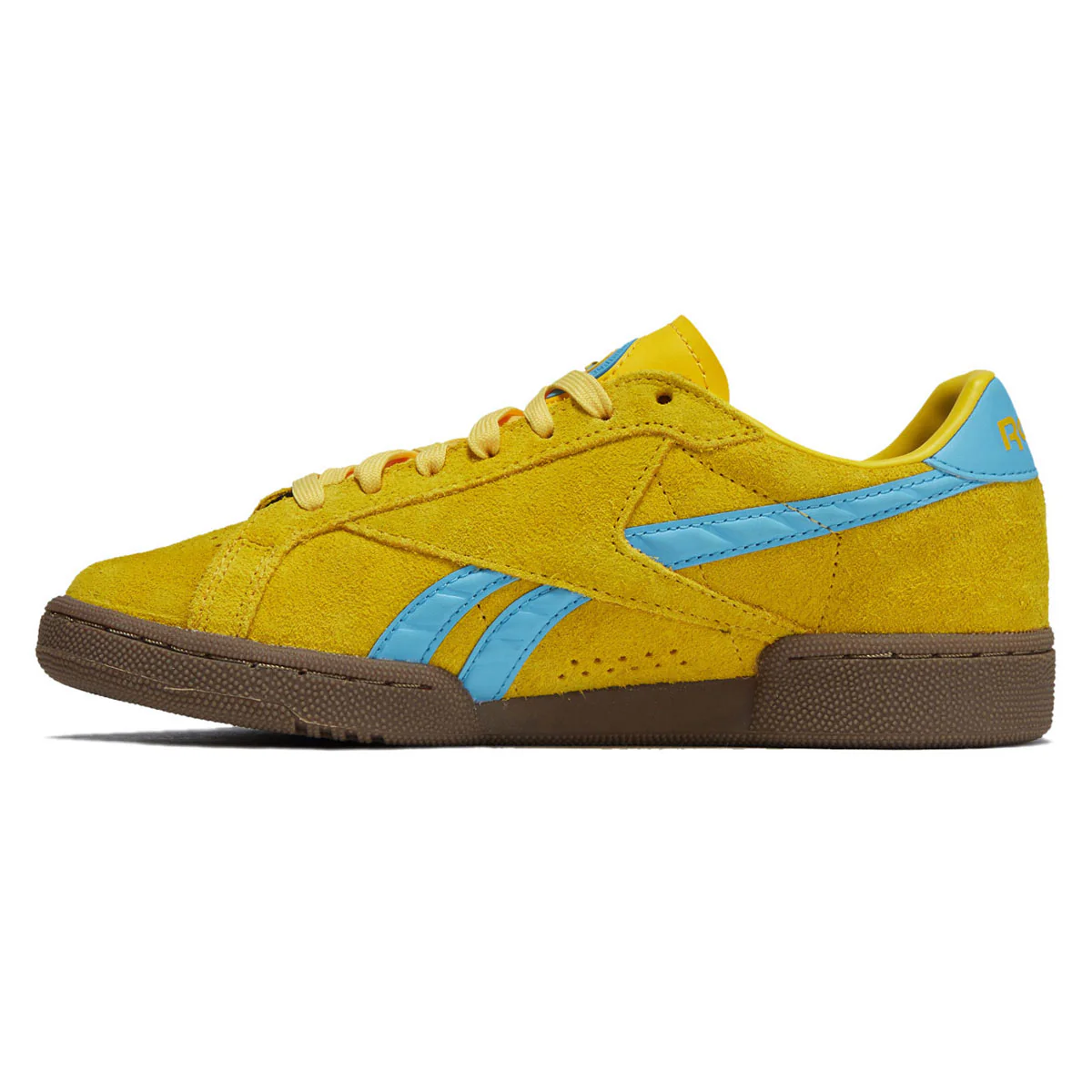 Reebok Womens Club C Grounds UK Shoes - Golden Haze/Future Cyan/Gum - Image 2