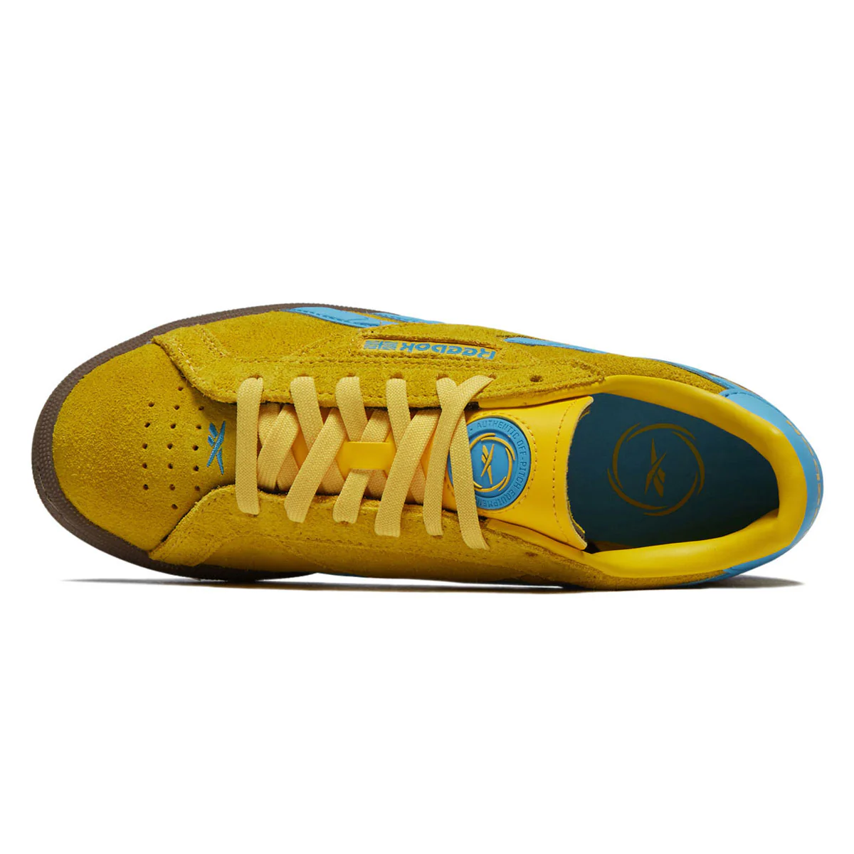 Reebok Womens Club C Grounds UK Shoes - Golden Haze/Future Cyan/Gum - Image 3