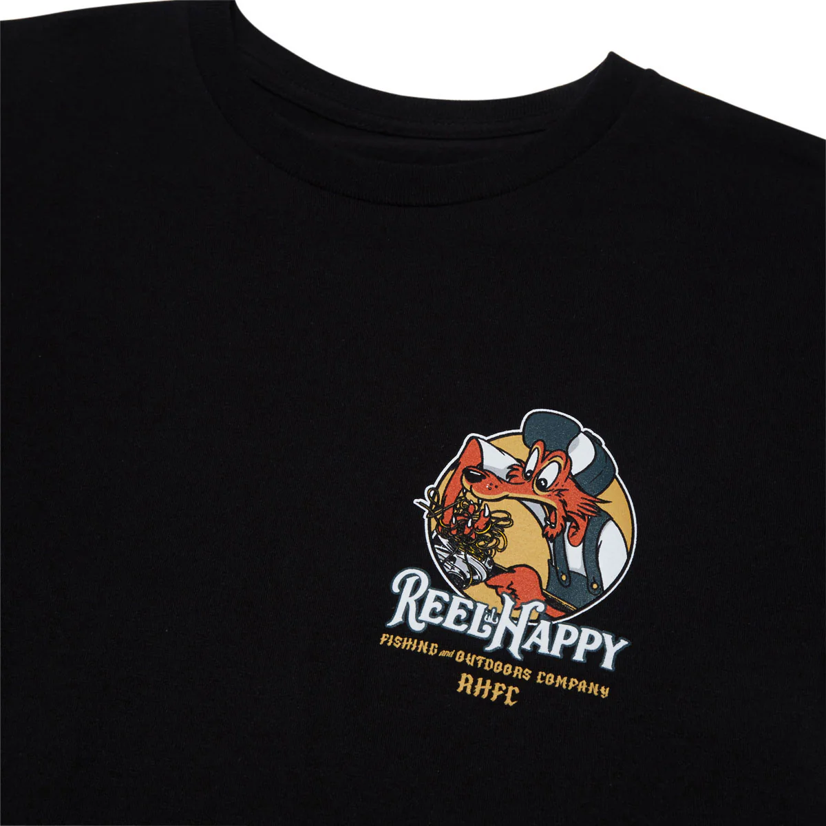 Reel Happy Birds Nest T-Shirt - Black - Image 3
