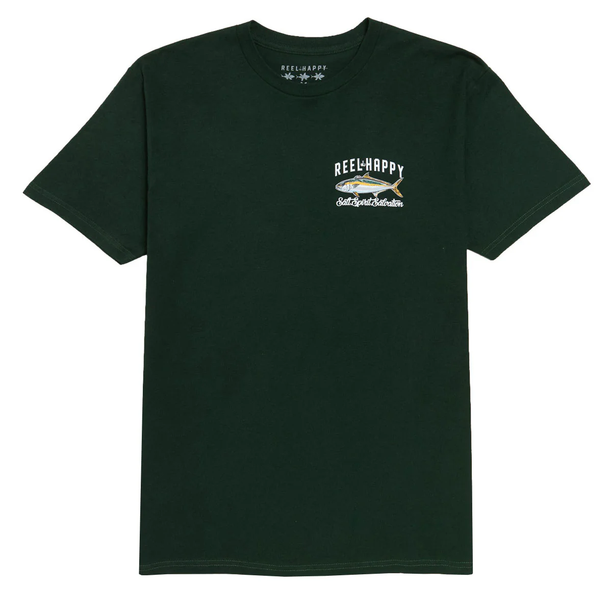 Reel Happy Buri T-Shirt - Forest Green - Image 2