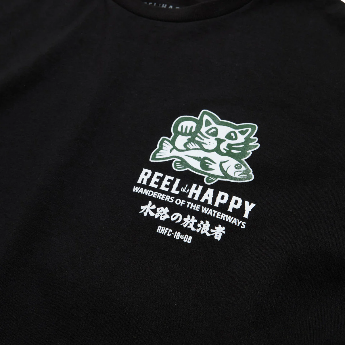 Reel Happy Hirame T-Shirt - Black - Image 3