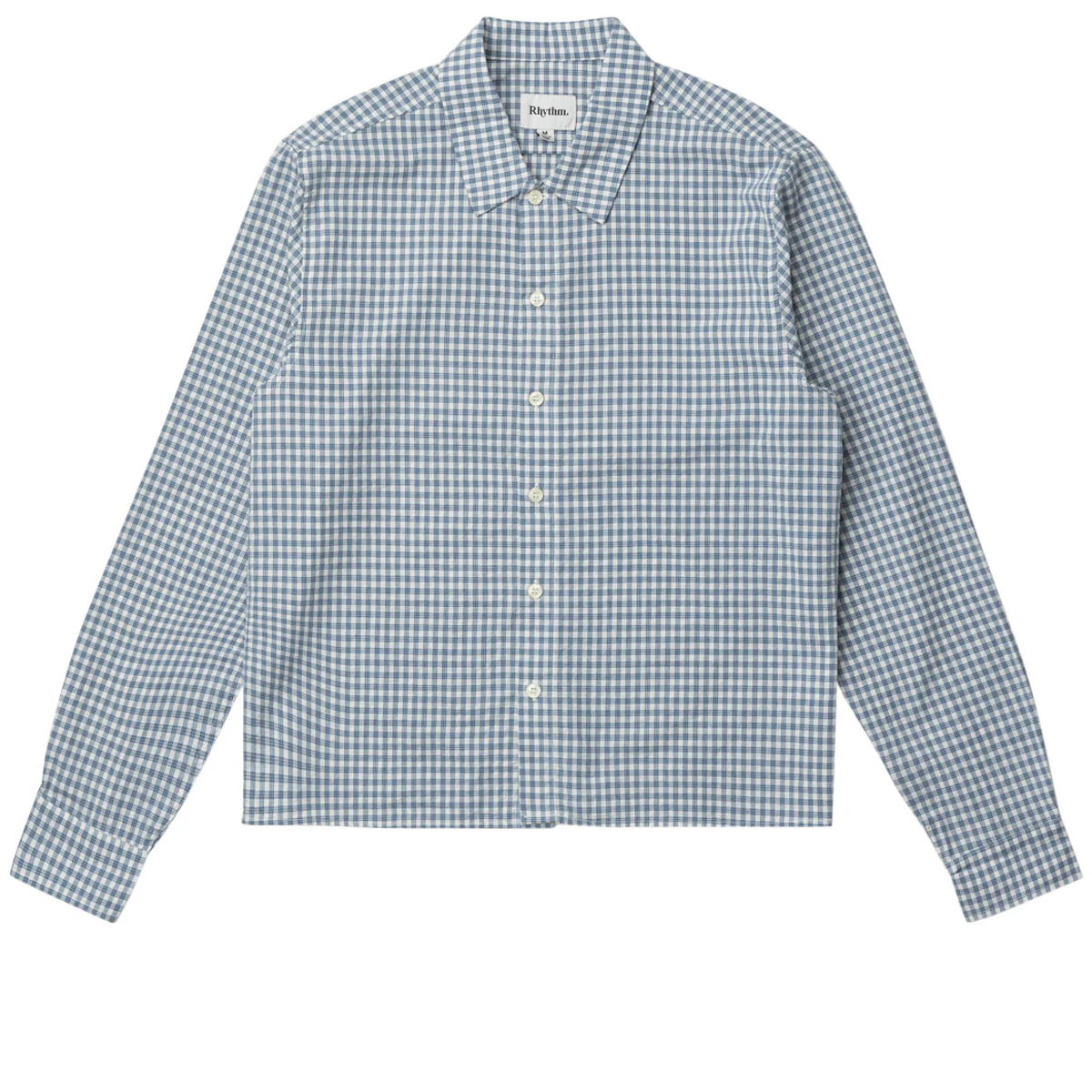 Rhythm Azul Check Long Sleeve Shirt - Blue - Image 4