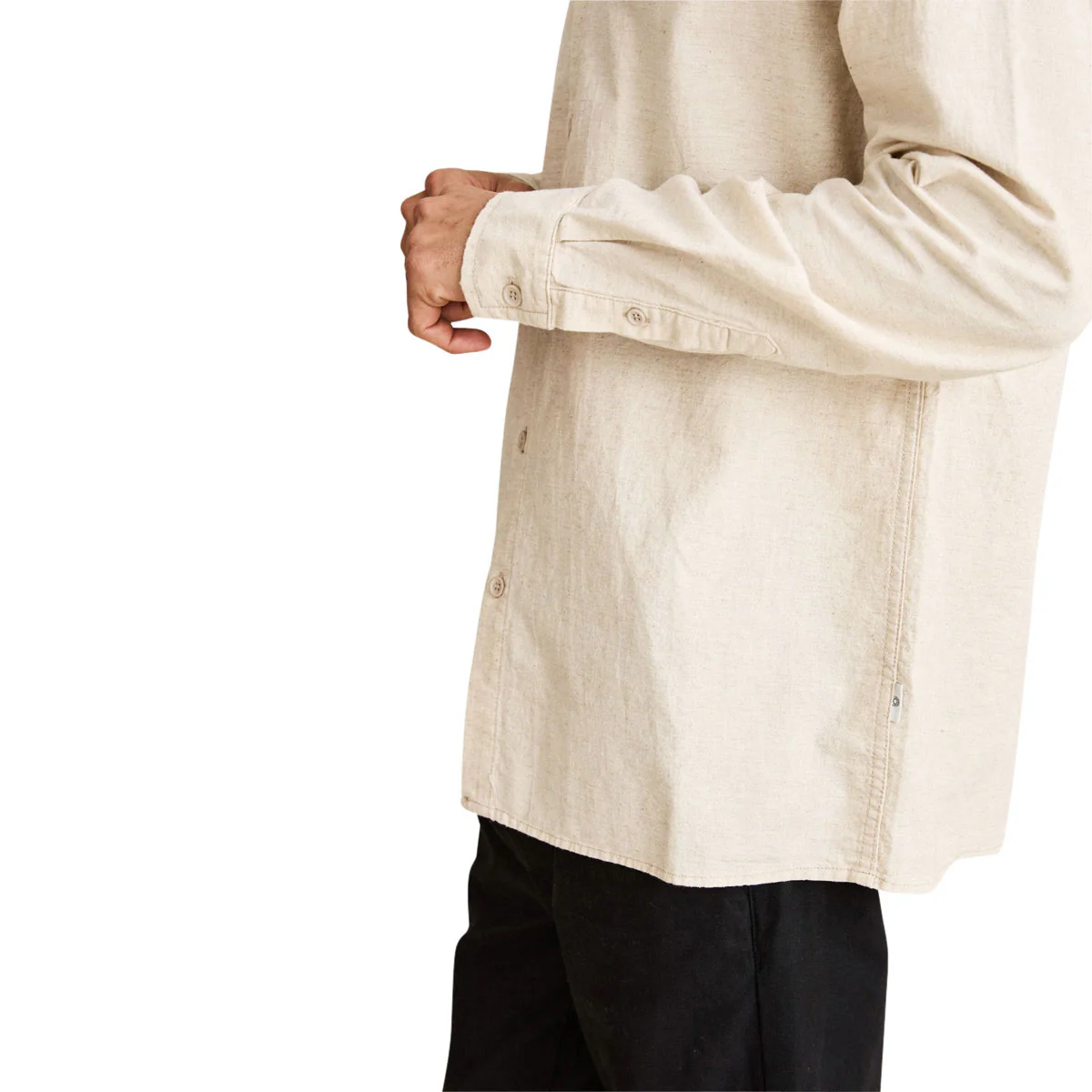 Rhythm Classic Linen Long Sleeve Shirt - Sand II - Image 3