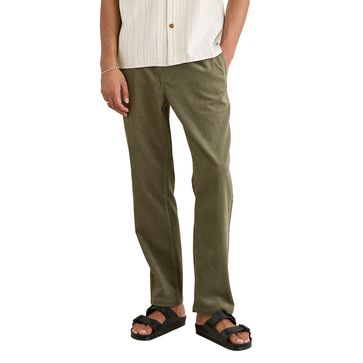 Rhythm Cord Jam Pants - Olive - Image 2