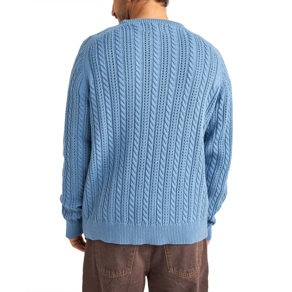 Rhythm Doheny Pointelle Crew Knit Sweater - Slate - Image 2