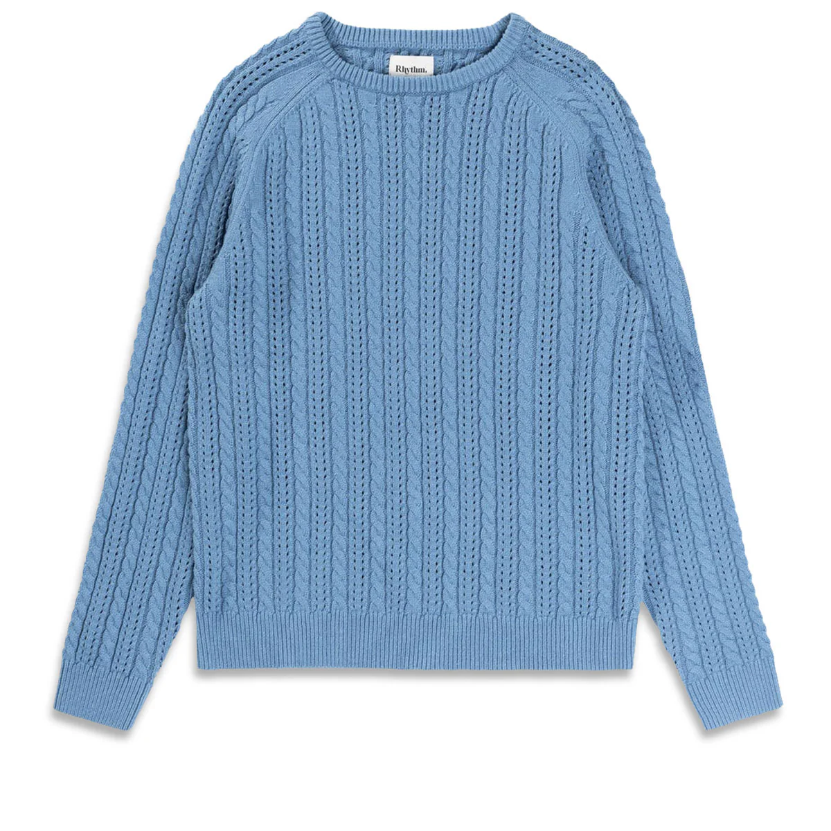 Rhythm Doheny Pointelle Crew Knit Sweater - Slate - Image 4
